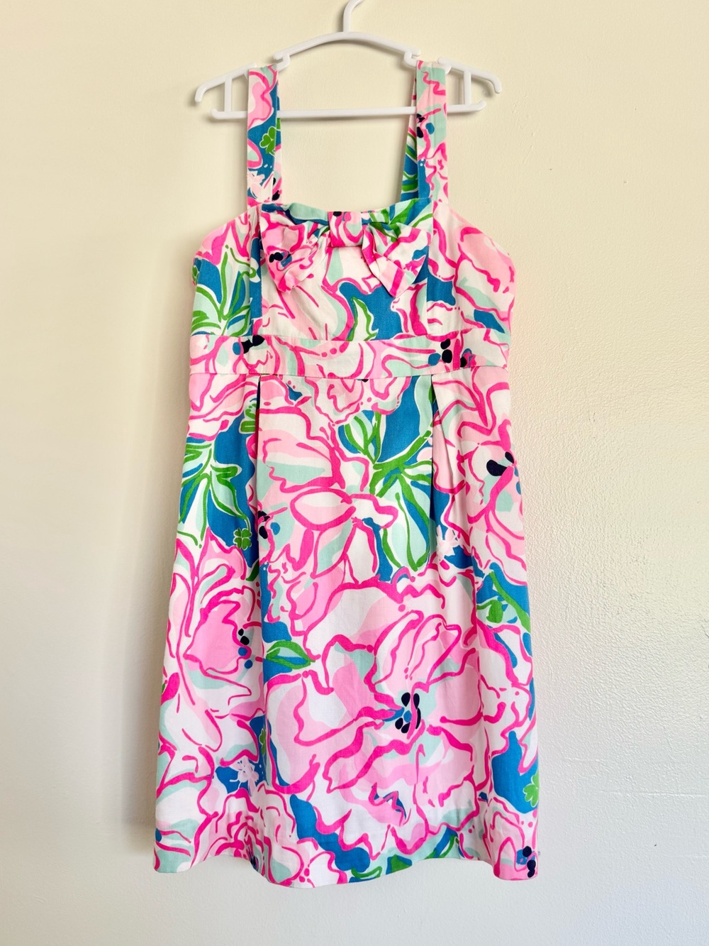 Lilly Pulitzer Pink Floral Sundress with Blue & Green Accents